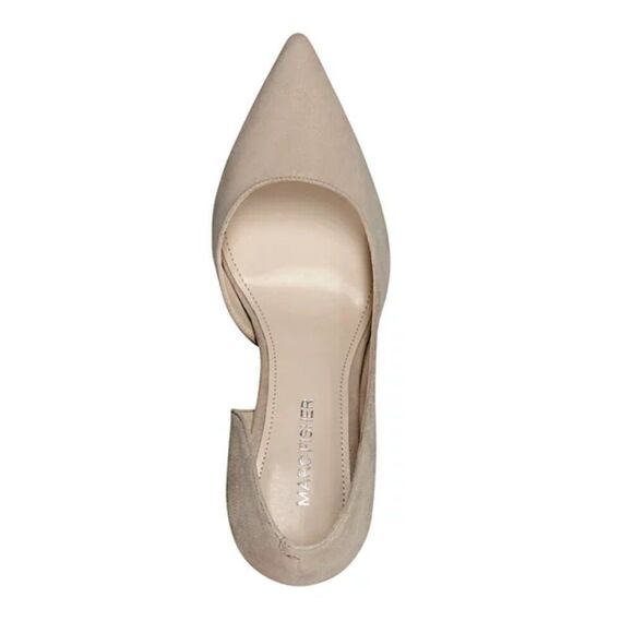 Marc Fisher Women's Meryl Pointy Toe Stiletto Dress Pumps In Light Natural Suede - Picture 4 of 13
